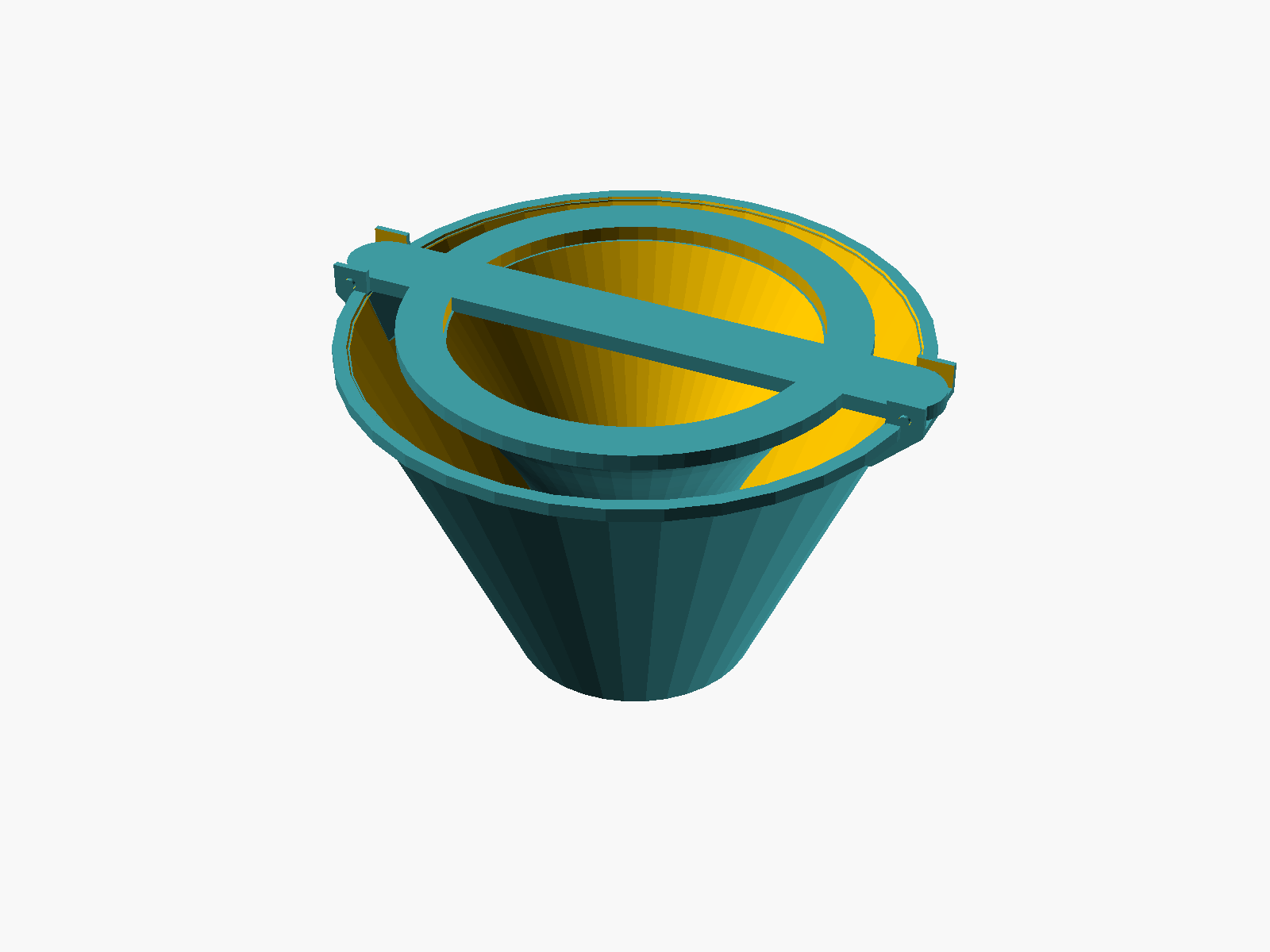 Сборка мастера, кожуха и фиксирующих штифтов в OpenSCAD 2021.01